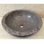 Levi grå natursten tvättställ, modern design Viadurini