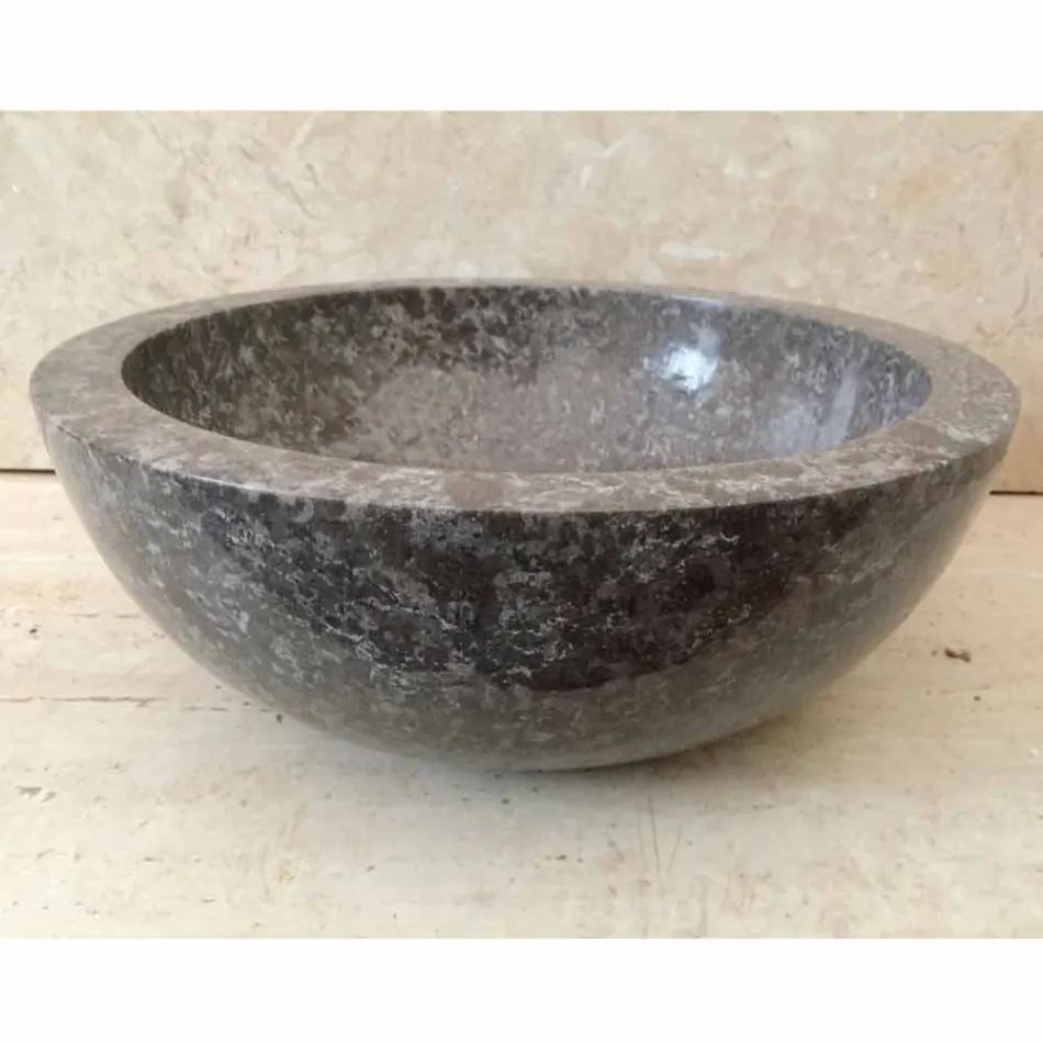 Levi grå natursten tvättställ, modern design Viadurini