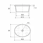 Inhängt badrumsfat i porslin och guld tillverkat i Italien, Santiago Viadurini