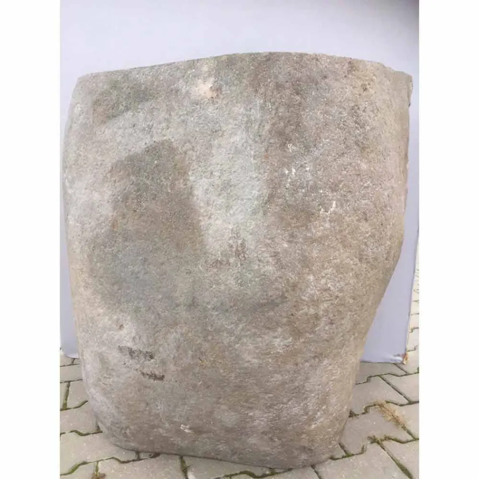 Design badrumsfat i natursten Hav, unikt stycke Viadurini