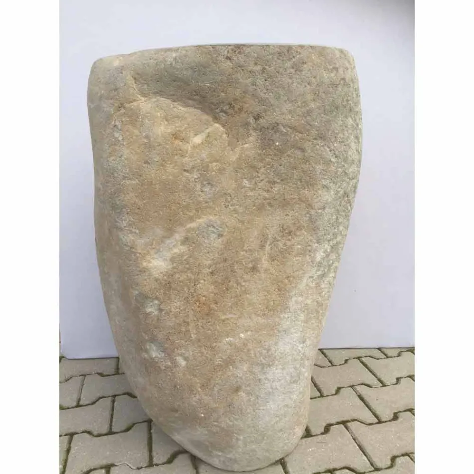 Design badrumsfat i natursten Hav, unikt stycke Viadurini