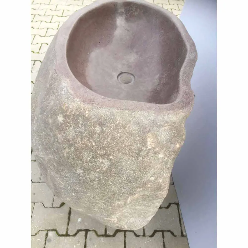 Design badrumsfat i natursten Hav, unikt stycke Viadurini