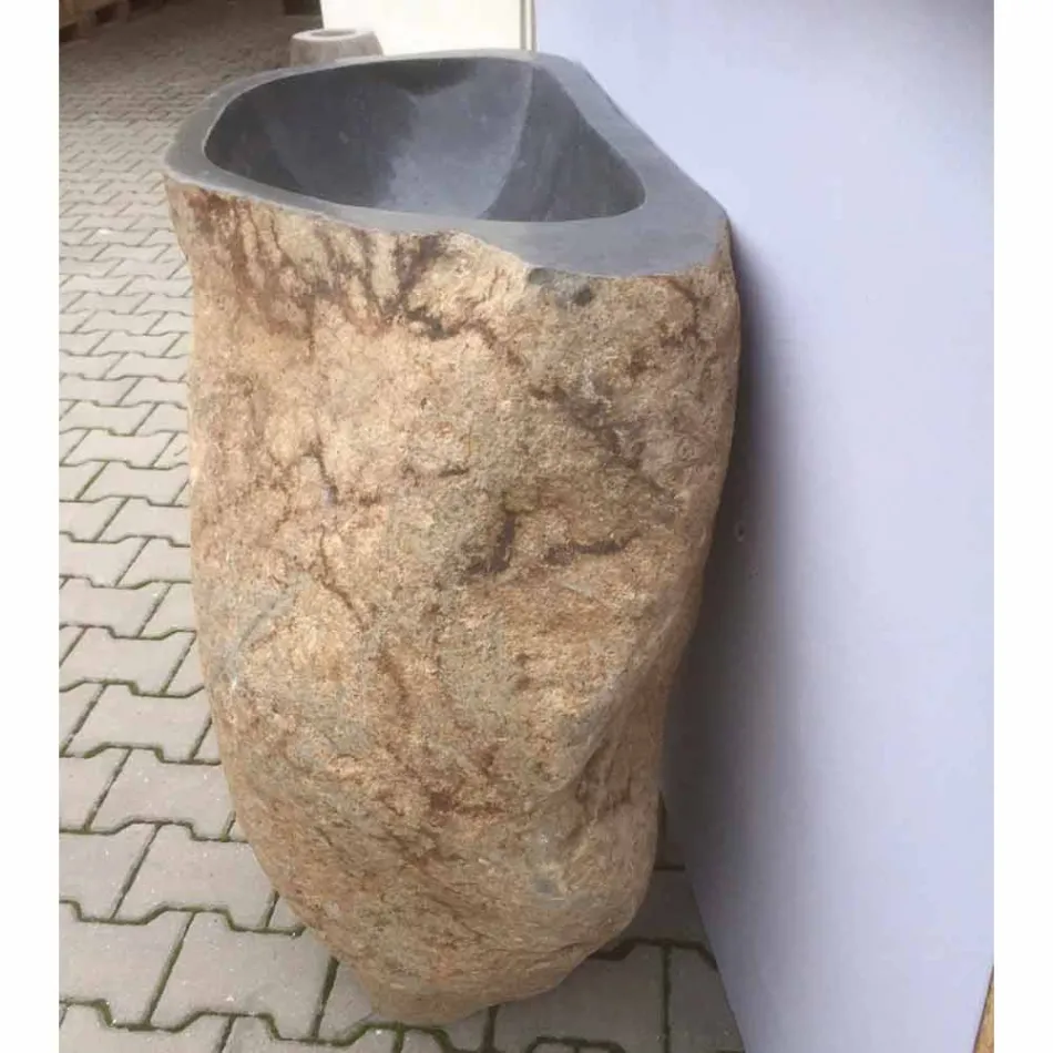 Design badrumsfat i natursten Hav, unikt stycke Viadurini