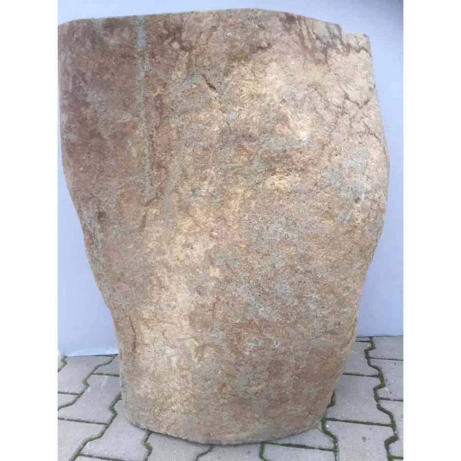 Design badrumsfat i natursten Hav, unikt stycke Viadurini