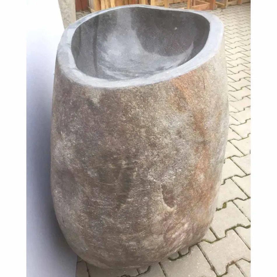 Design badrumsfat i natursten Hav, unikt stycke Viadurini