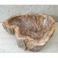 Design badrumsavfall i fossilt trä Star mini, unikt stycke