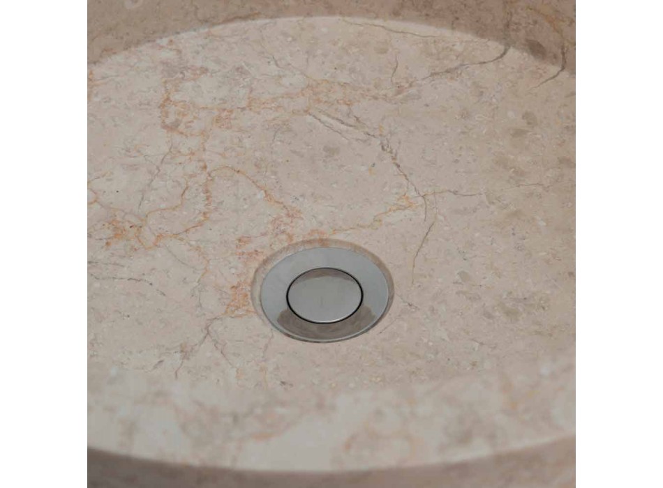 Fristående tvättställ i marmor elfenben Cylindrisk form - Cremino Viadurini