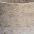 Fristående tvättställ i marmor elfenben Cylindrisk form - Cremino Viadurini