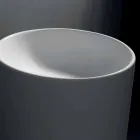 Fristående handfat i badrum i vitt harts med cylindrisk form - Libertine Viadurini