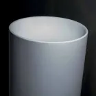 Fristående handfat i badrum i vitt harts med cylindrisk form - Libertine Viadurini