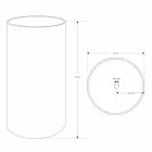 Fristående handfat i badrum i vitt harts med cylindrisk form - Libertine Viadurini