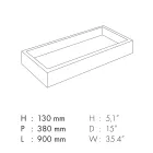 Badrumstvättställ i marmoreffekt Porslin Stengods Tillverkat i Italien - Ludmilla Viadurini