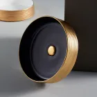 Handfat i handsvarvat porslinsstengods Made in Italy - Dart Viadurini