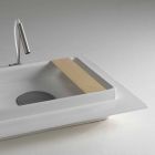 Handfat rektangulära keramiska badrum modern design Fred Viadurini