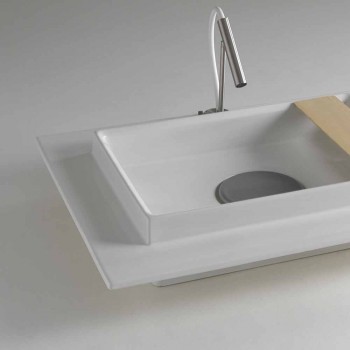 Handfat rektangulära keramiska badrum modern design Fred