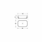 Bänkskiva i modern design rektangulär vit badrumshandfat - Tulyp2 Viadurini