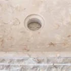 Cora ovalt vitt handfat, handgjorda Viadurini