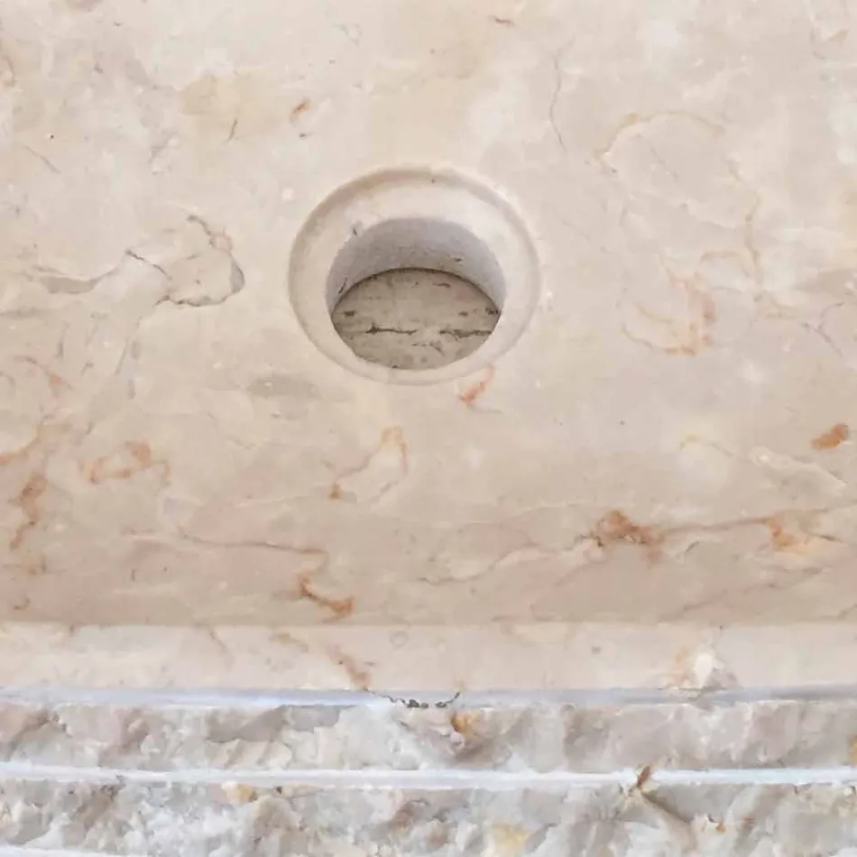 Cora ovalt vitt handfat, handgjorda Viadurini