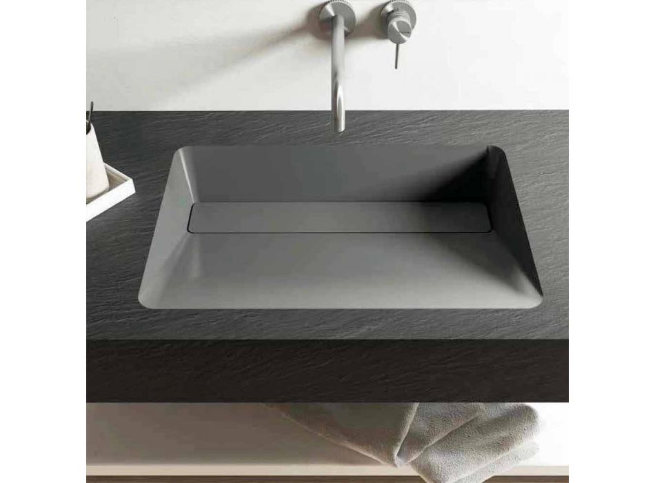 Centralt handfat med designer badrumstopp tillverkat i Italien Gemona Viadurini