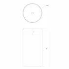 Ground frittstående cylindriskt handfat producerat i Italien, Rumo Viadurini