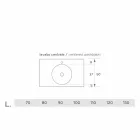 Rosa rund Luxolid upphängnings tvättställ tillverkad i Italien, Ruffano Viadurini