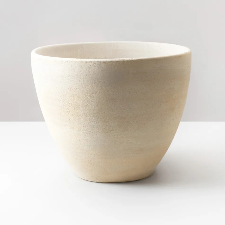 Konisk diskho i handdrejad eldfast lera - Orbite Viadurini