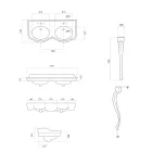 Klassisk konsoltvättställ i vit keramik Tillverkad i Italien - Magda Viadurini