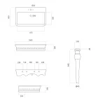 Konsol Handfat i vit keramik Made in Italy Classic Design - Areta Viadurini