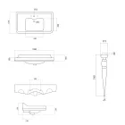 Konsol Handfat i vit keramik Tillverkad i Italien klassisk stil - Wollie Viadurini