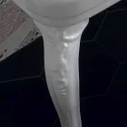 Konsol tvättställ i vit keramik av klassisk italiensk design, Swami Viadurini