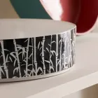 Bänkskiva tvättställ för badrummet i porslinsstengods tillverkat i Italien - kuvert Viadurini