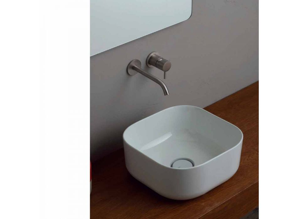 Sink gjord av keramik 37x37cm Italien Star gjort, modern design Viadurini