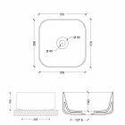 Sink gjord av keramik 37x37cm Italien Star gjort, modern design Viadurini