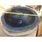 Handfat bänkskiva i modern flod natursten - Aurea Viadurini