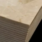 Vit bänkskål tvättställ i natursten, unikt stycke, Zor Viadurini