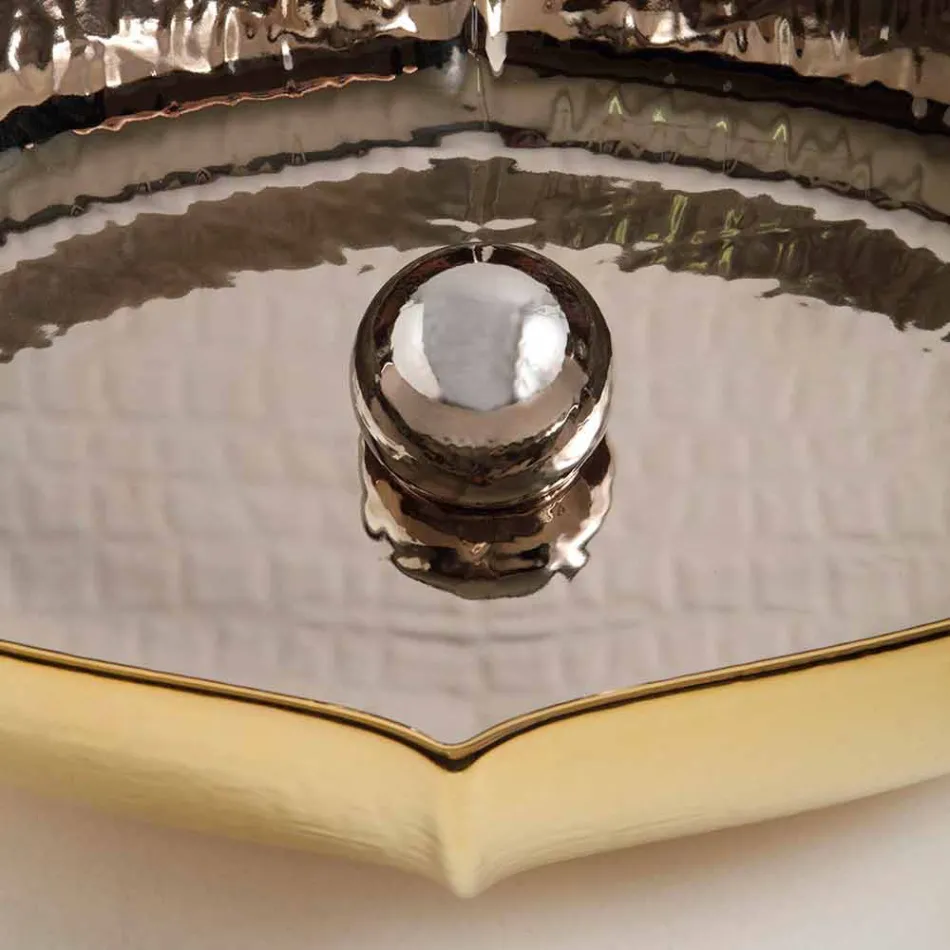 Countertop keramiska och guld bänkskivan gjord i Italien Oscar design Viadurini