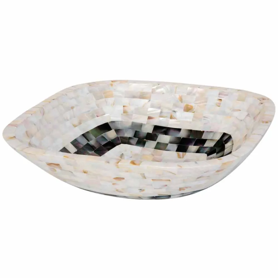 Bänkskivan tvättställ med insatser i Bea skal, enda stycke Viadurini