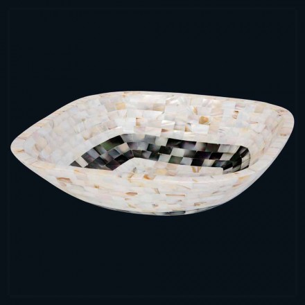 Bänkskivan tvättställ med insatser i Bea skal, enda stycke Viadurini