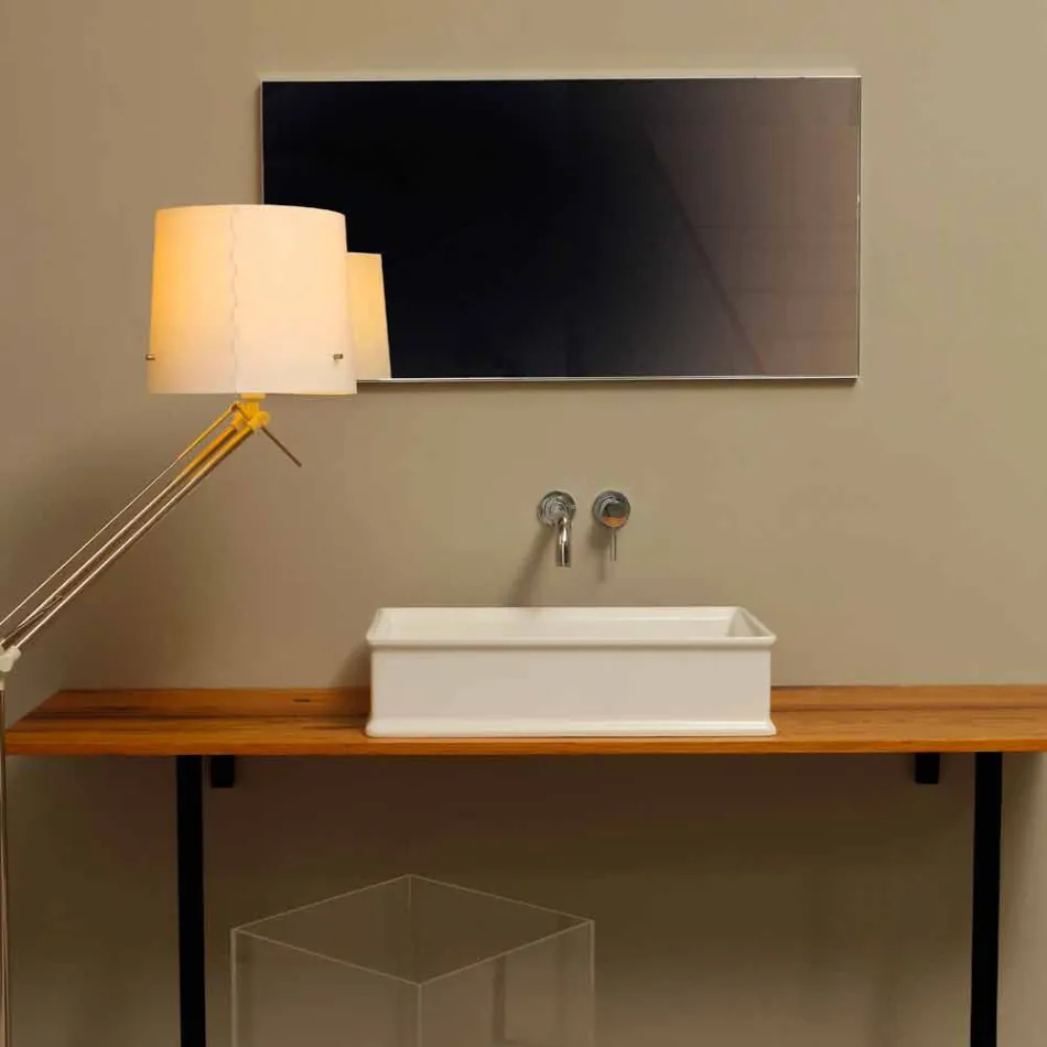 Bänkskivan med neoklassisk keramisk design gjord i Italien Debora Viadurini