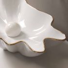 Countertop design keramiskt vitguld tvättställ gjord i Italien Rayan Viadurini