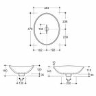 Vita keramiska snakeskin design diskbänk tvättställ gjorde Italien Djur Viadurini