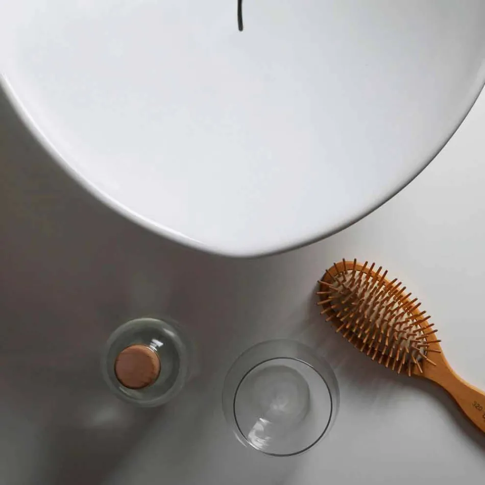 Trendig design keramisk handfat tillverkad i Italien Viadurini