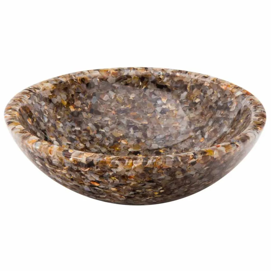 Bänkkonstruktionsstöd i konstharts och agat sten Ofelia Viadurini