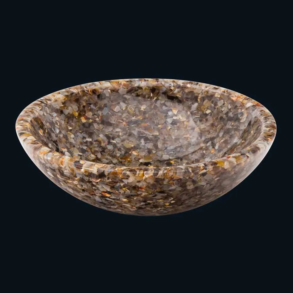 Bänkkonstruktionsstöd i konstharts och agat sten Ofelia Viadurini