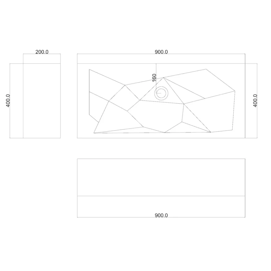 Brill modernt design tvättställ, tillverkat i Italien Viadurini
