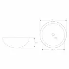 Runt design tvättställ i handarbetad svart marmor - linne Viadurini