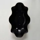 Countertop tvättställ i svart och guld keramik design gjord i Italien Cubo Viadurini