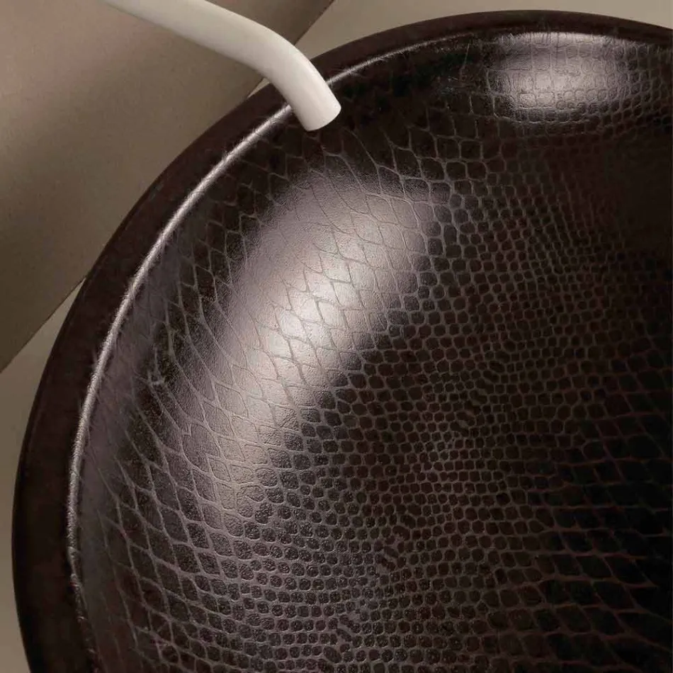 Countertop design keramisk svart python handfat gjord i Italien Glossy Viadurini