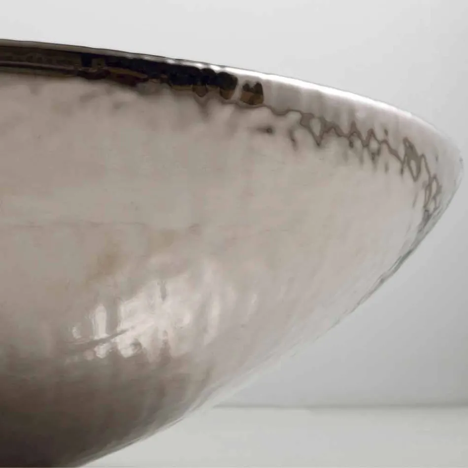 Design keramiskt handfat silver tillverkat i Italien Glansigt Viadurini