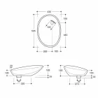 Design keramiskt handfat silver tillverkat i Italien Glansigt Viadurini